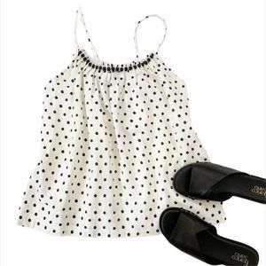 Anthropologie Farm Rio Onca Linen Dot Halter Top